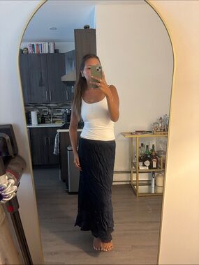 Nati Navy Blue Slip Skirt